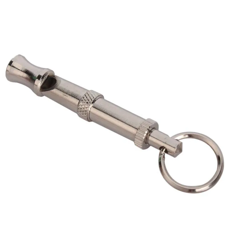 Training Puppy Pet Dog Whistle Two-tone Ultrasonic Flute Stop Barking Ultrasonic Sound Repeller Cat Keychain 1PC dog whistle