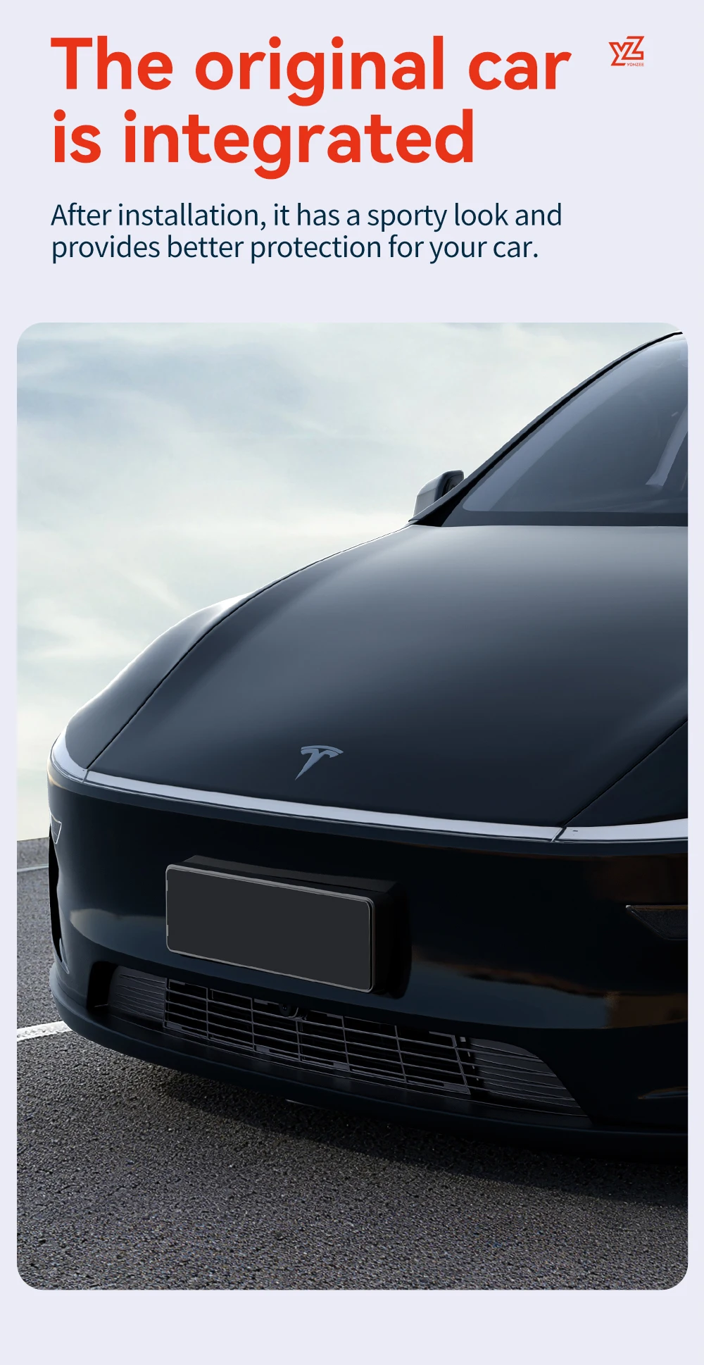 YZ Für Tesla Model 3/Y/YL Juniper Highland 2026 Frontgrill Magnetische Abdeckung Unterer Stoßfänger Insektenschutz Einfache Demontage – Detail 10