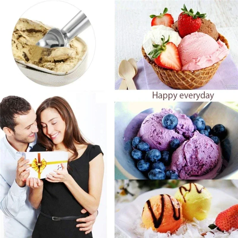 Nonstick Anti-Freeze Ice Cream Scoop Aluminum Ice Cream Spoon Melon Ball Cookie Dough Scoop Tools gadget