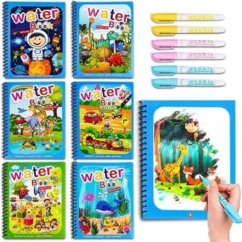 Montessori Toys Magic Water Drawing Book Kids Educational Games Paintings Children Coloring for Babies from 1 Year to 3 Toys 1