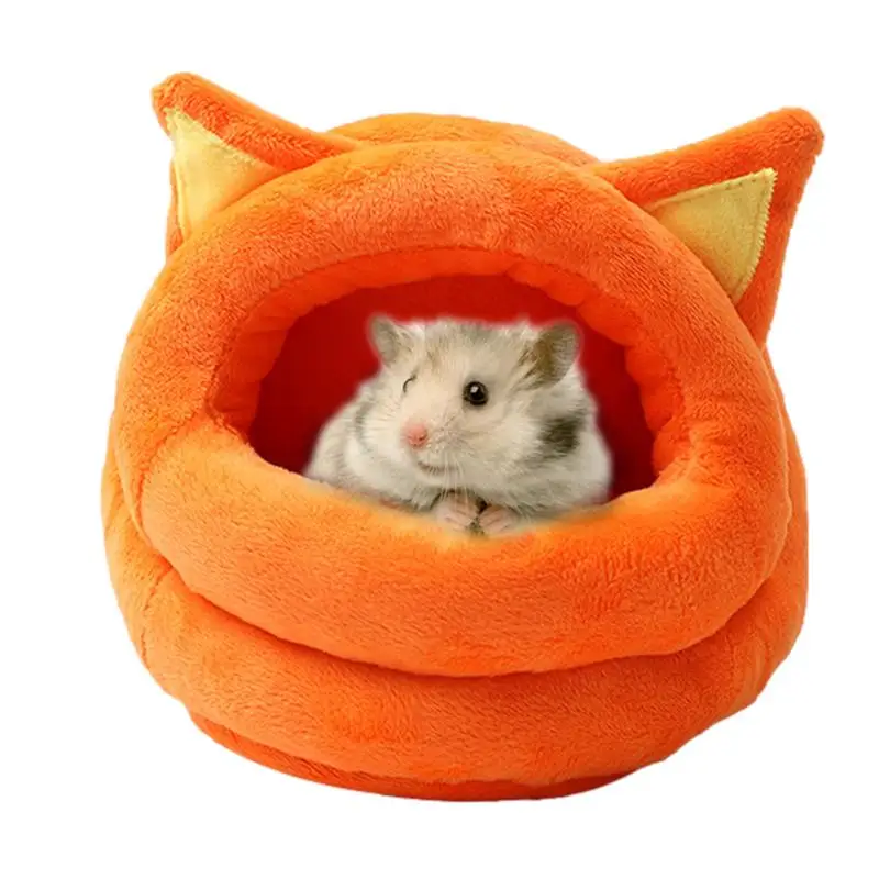 

Hamster Nest Warm Sleeping House With Removable Thermal Pad Soft Comfortable Guinea Pig Cave Bed Small Animal Winter Supplies