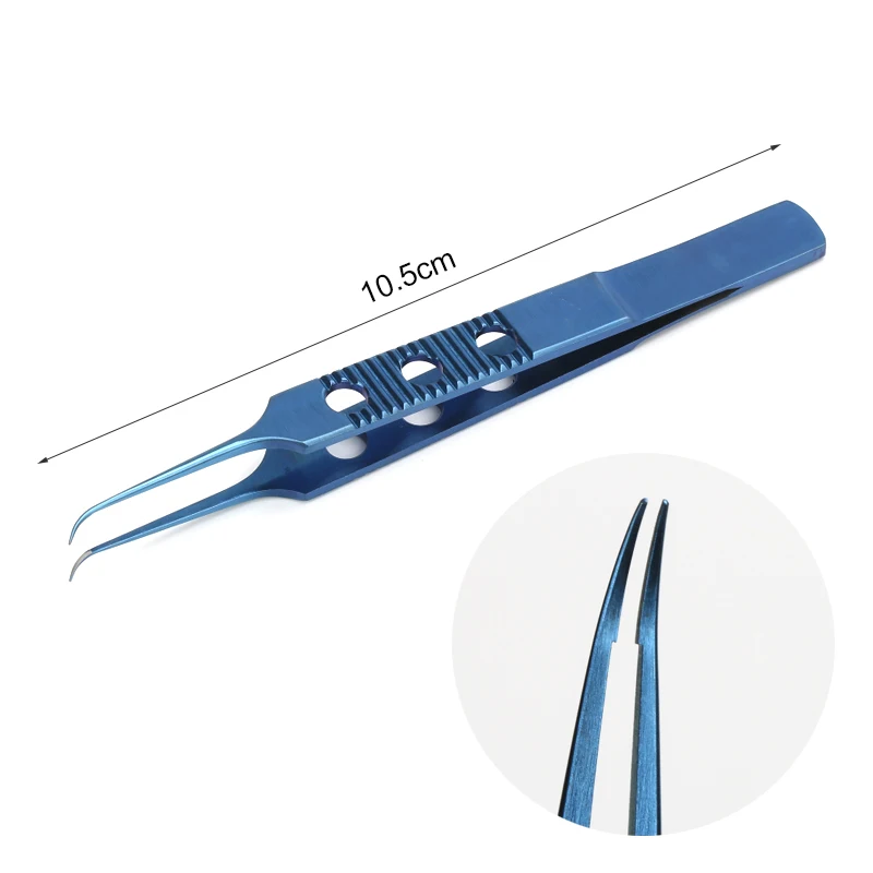 Eyelid Tweezers 11cm ophthalmic microsurgical instruments Ophthalmic forceps with hook platform 45 degrees right arthroscopy basket punches instruments arthroscopic forceps