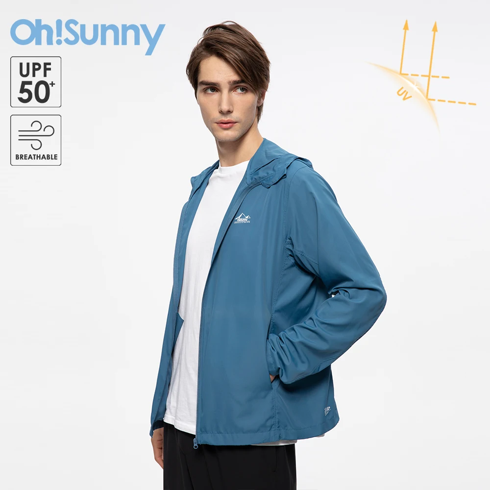 OhSunny Jackets Men Sun Protection Breathable Anti-UV Coats 2024 Spring and Summer Outwear for Outdoors Cycling Fishing Camping