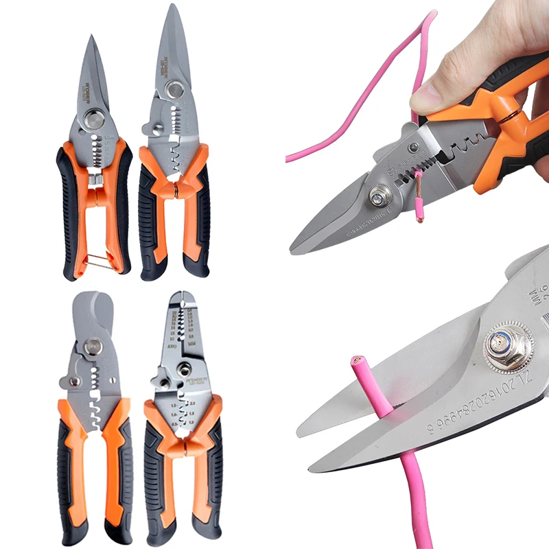 Electricians Cable  Wire Stripper Dismantling Tool Hand Crimper Tool LA 