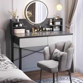 Makeup vanity Modern Luxury tocador de maquillaje dressing table dresser illuminated  high-end home coiffeuse bedroom furniture
