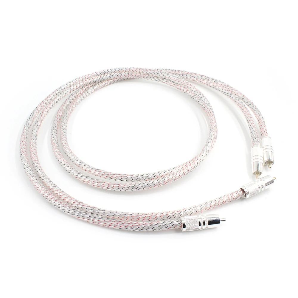 

Pair Nordost Valhalla 7N Silver Plated Audio RCA Interconnect Cable With Gold Plated RCA Plug Connectors