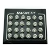 24Pcs/Set Round Crystal No Piercing Clip Earrings Magnetic for Women Men Ear Punk Jewelry Making Supplies Crafts Accessories 2