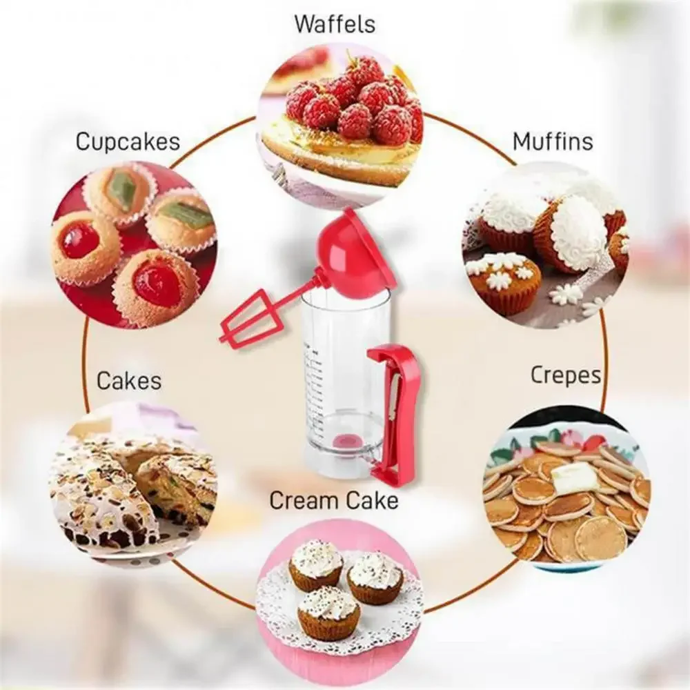 Batter Dispenser Cupcake Pancake Batter Dispenser Mixer and Separator Bottle Crepe Container Baking Accessories