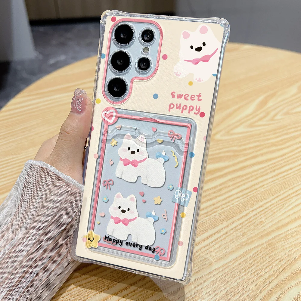Transparent Soft Shockproof Card Holder Phone Case with Card Slot Cover