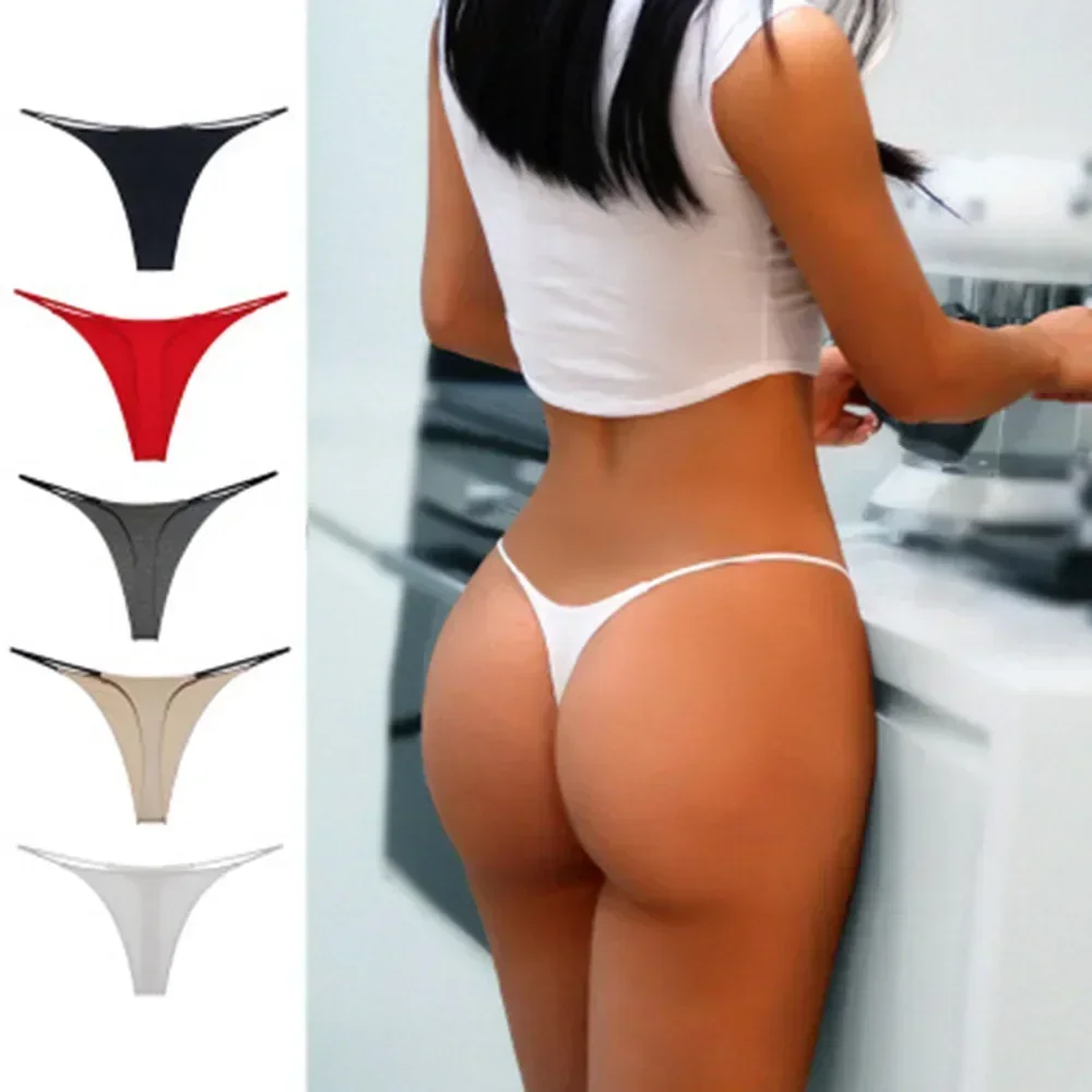 Women Panties Sexy G Strings Low Rise Thong Panties Female Sexy Underwear Seamless Low Waist Ladies Briefs Thongs BG010
