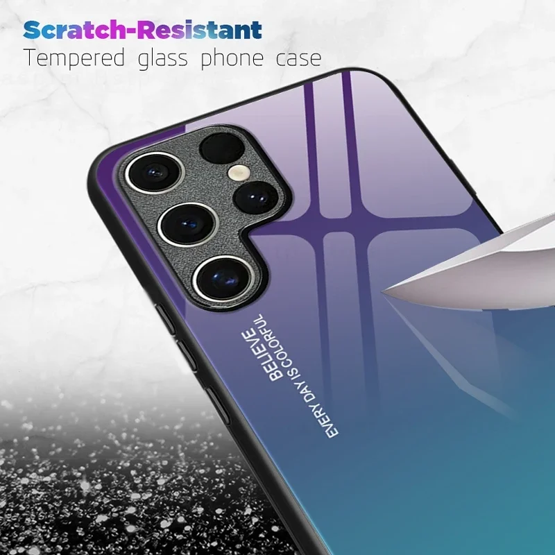 Gradient Tempered Glass Cover - Premium Smartphone Case