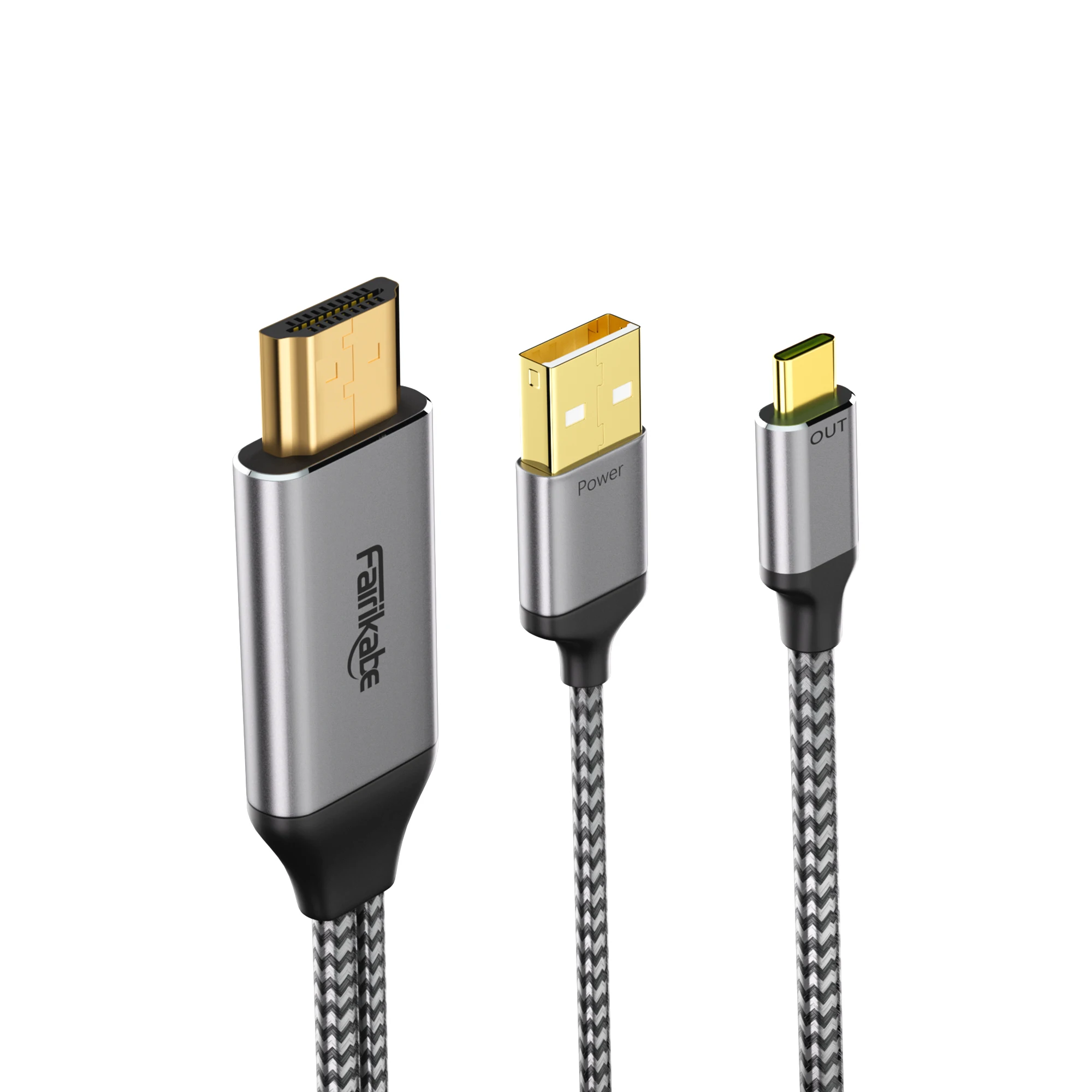 Fairikabe HDMI To USB C Adaptor Cable 6.6FT For Monitor 4K 
