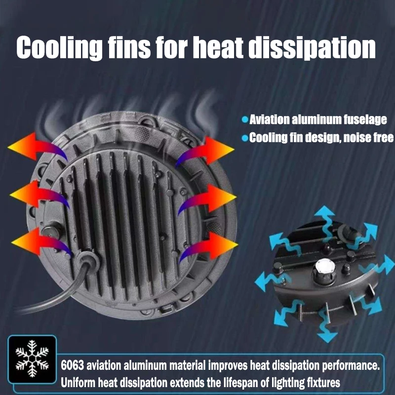 JK　ラングラー　ヘッドライト　7インチ　60W LED 91XnVqKT7CL.jpg