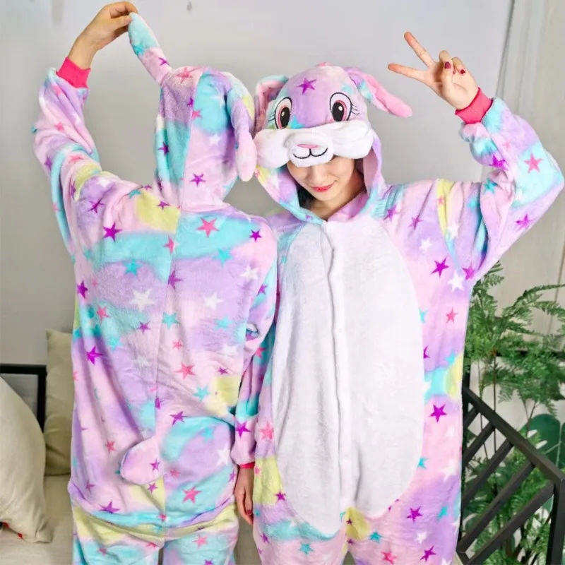 

Kids Cosplay Pajamas Animal Sleepwear Rainbow Star Rabbit Jumpsuits Baby Boys Girls Pijamas Suit Children Pajamas Sets Bunny