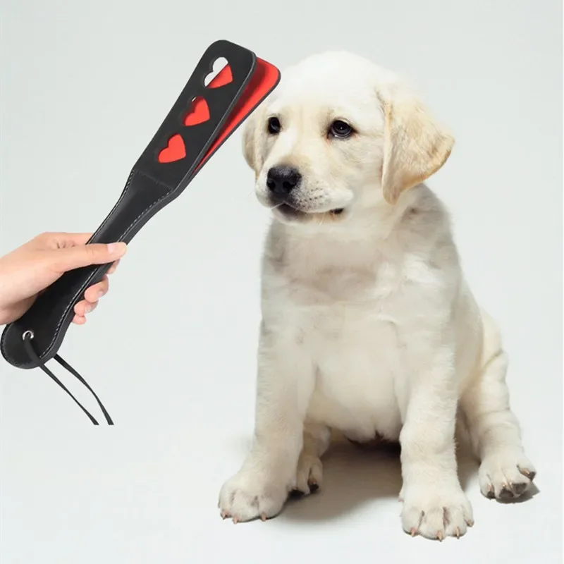 Leather Dog Training Stick Golden Retriever Doberman Border Collie Training Stick Dogs Accessories Pet Supplies
