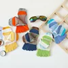 5 Pairs Kids Sport Short Socks with Toes Mesh Breathable Sweaty Deodorant Knitted Cotton Baby Boys Girls 5 Finger Ankle Socks 2
