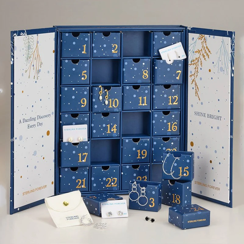 

Customized productCustom 24 Days Of Empty Cookie Advent Calendar Box