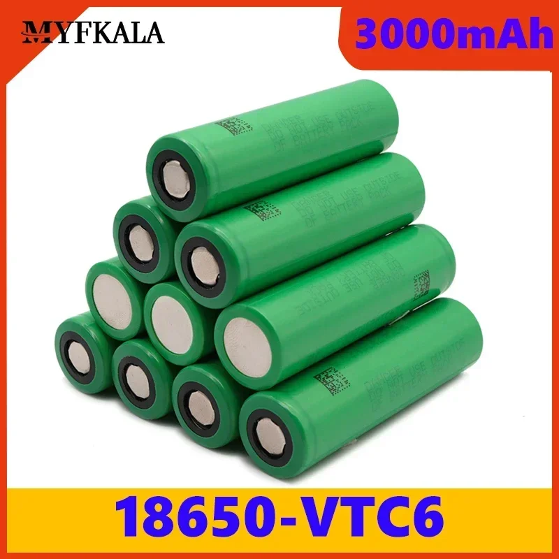 

VTC6 3.7V 3000mAh Rechargeable Li-ion Battery 18650 for Sony US18650VTC6 30A Toys Flashlight Tools