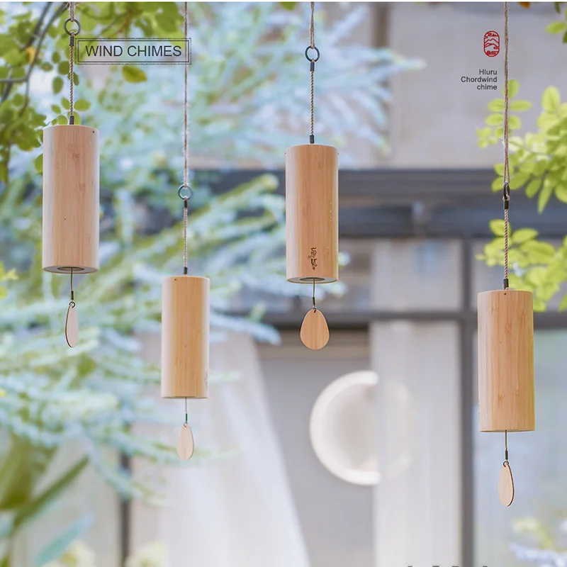 Windbell Bamboo Wind Chimes Craft Outdoor Garden Patio 8 Rods Notes Zen Meditation C G Am Dm Chord outdoor wind chimes