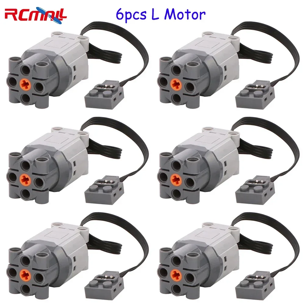 Simulation Building Blocks Motor Power Blocks RCmall 6PCS L Motor Power Functions Parts for Legoeds MOC Technology PF Blocks 88003