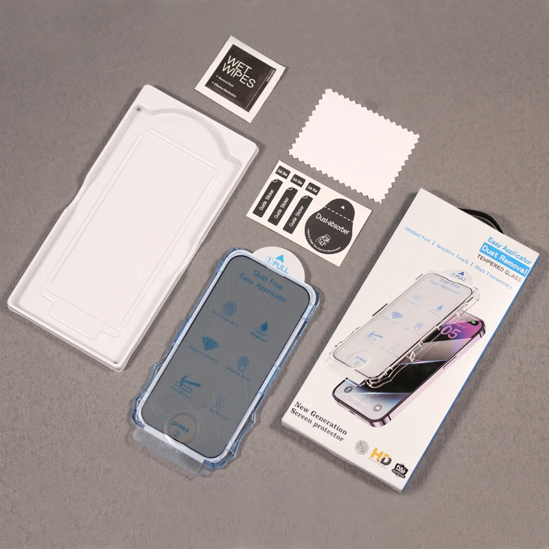 Dust-Free Installation Tempered Glass Screen Protector with Easy Install Auto-Dust Removal Kit