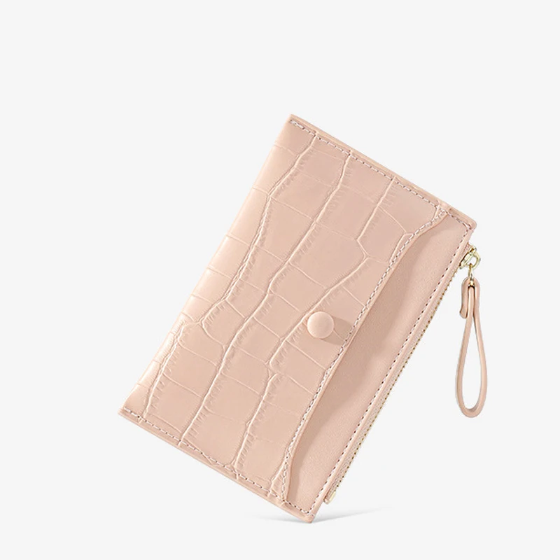 Portafogli corti da donna adorabili di moda tinta unita Design superiore borse portamonete con cerniera piccola di alta qualità