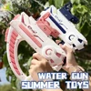 HUIQIBAO Space Electric Automatic Water Storage Gun Portable Children Summer Beach Outdoor Fight Fantasy Toys for Boys Kids Game 1