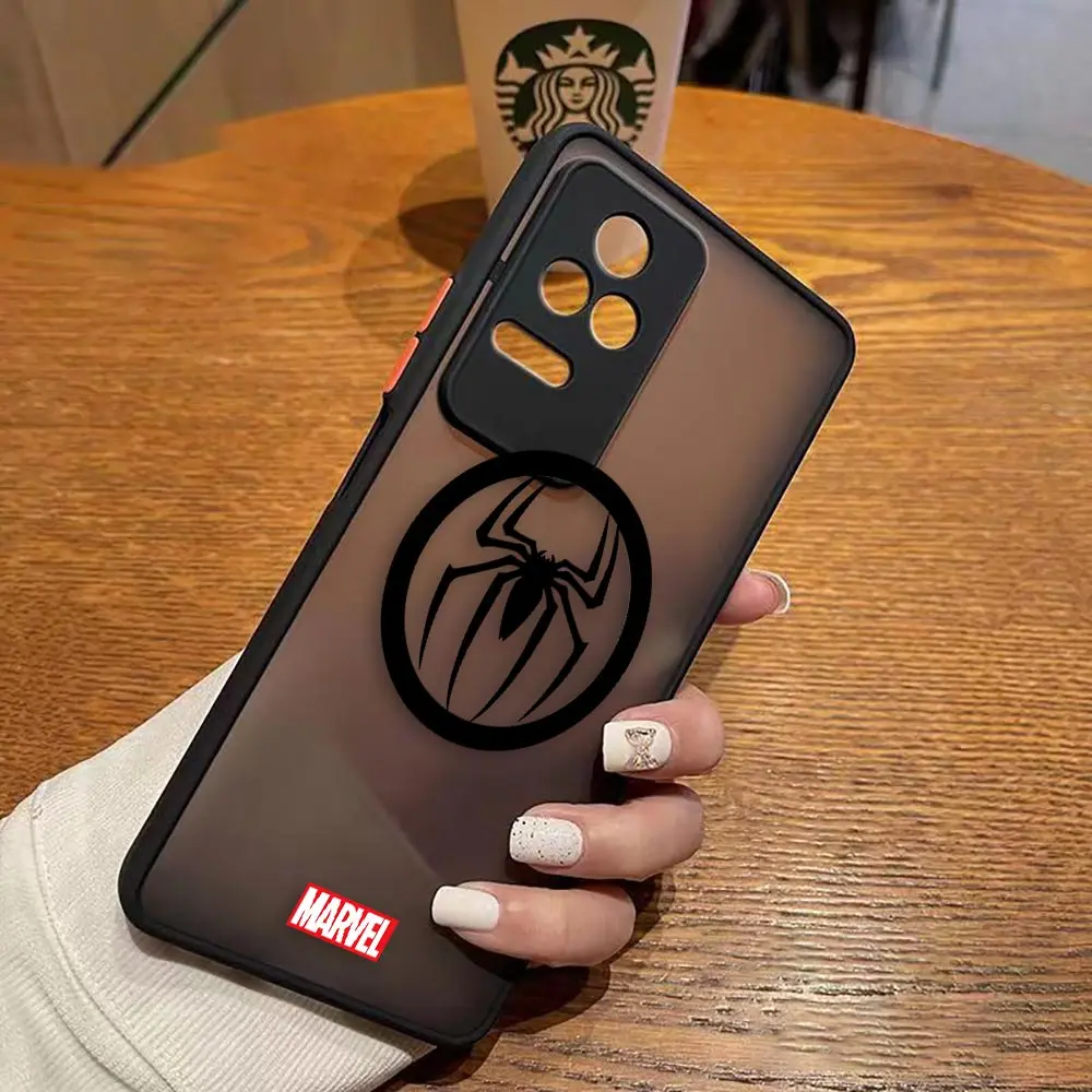 thumbnail image 1 of Funda mate para Redmi A1 K50 K40 GAMING K30 K20 10X 10C 10 9C 9T 9A 9 8 7 PRO 4G 5G Funda Shell Marvel Logo Lron Spider-Aan, 1 of 5