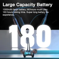 Wireless Headphones 180 Hour Endurance Bluetooth Bass Headset with Mic Stereo Neckband Earphones Sport Auriculares For TF Card - Image 2