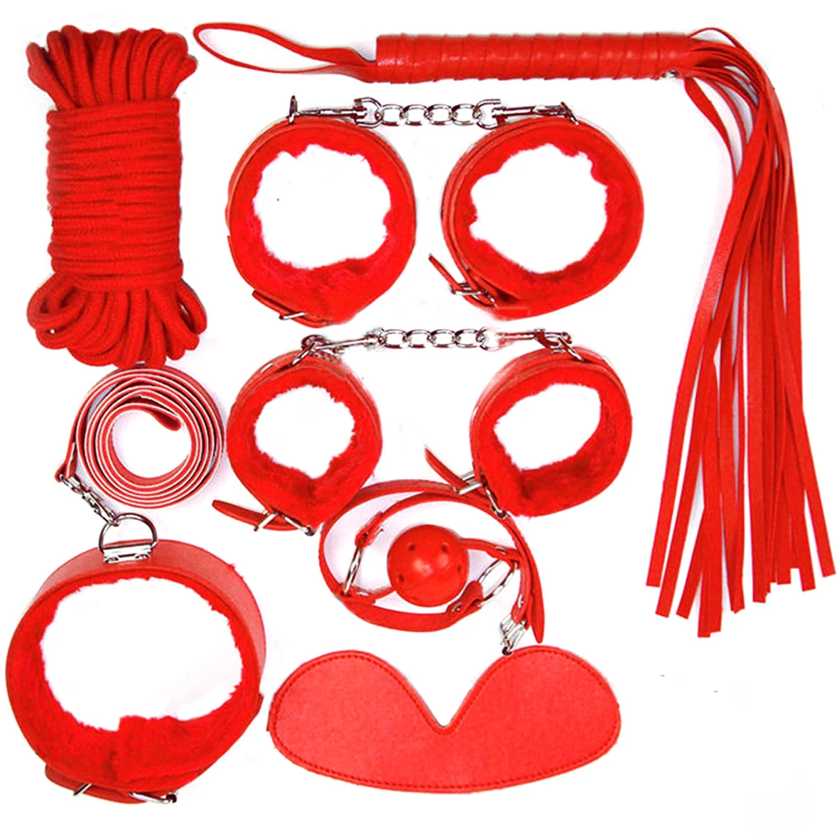 Exotic Accessories Plush Sex Bondage Set Sexy Leather Bdsm Kits