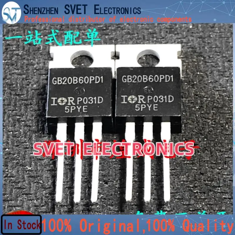 10PCS-50PCS IRGB20B60PD1 GB20B60PD1 TO-220 600V 20A Original In Stock ping
