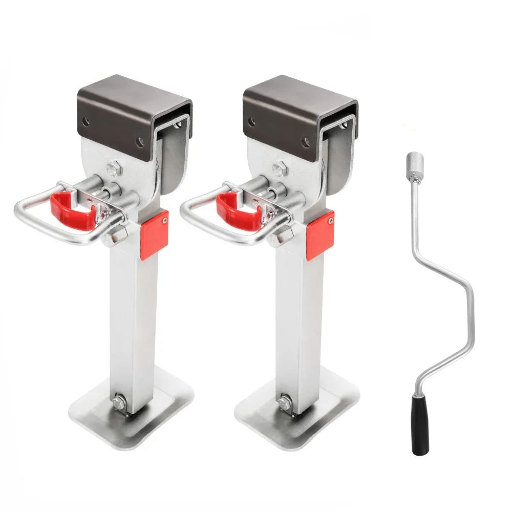 

1200lbs 470-660mm Adjustable Steel Base RV Camper Stand Trailer Landing Jack Legs with Base