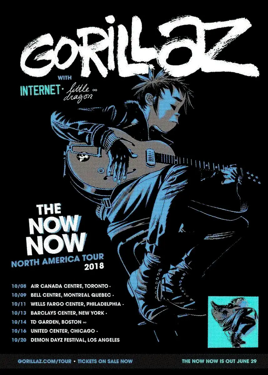 G-Gorillaz Virtual Rock Band Singer Canvas Art Poster - Music Album Cover Wall Decor