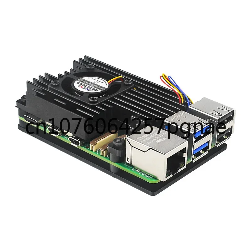 raspberry-pi-5-motherboard-concha-protetora-de-liga-de-aluminio-ventilador