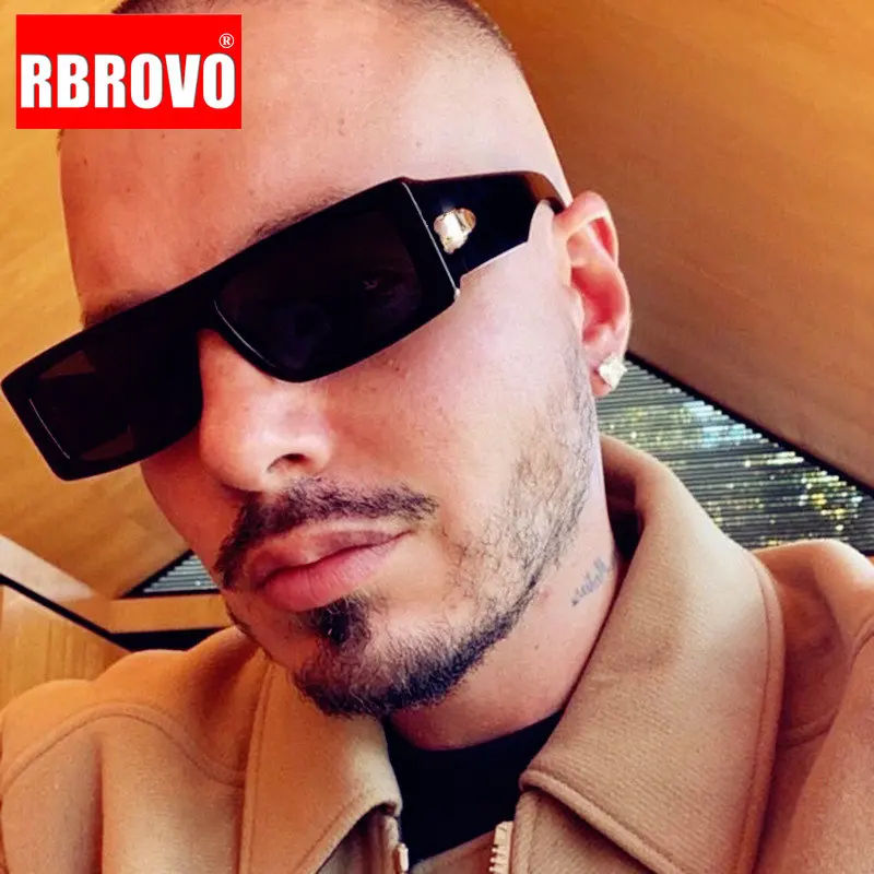 

RBROVO 2023 Rectangle Sunglasses Men Luxury Brand Glasses Men High Quality Eyeglasses For Women/Men Small Gafas De Sol Hombre