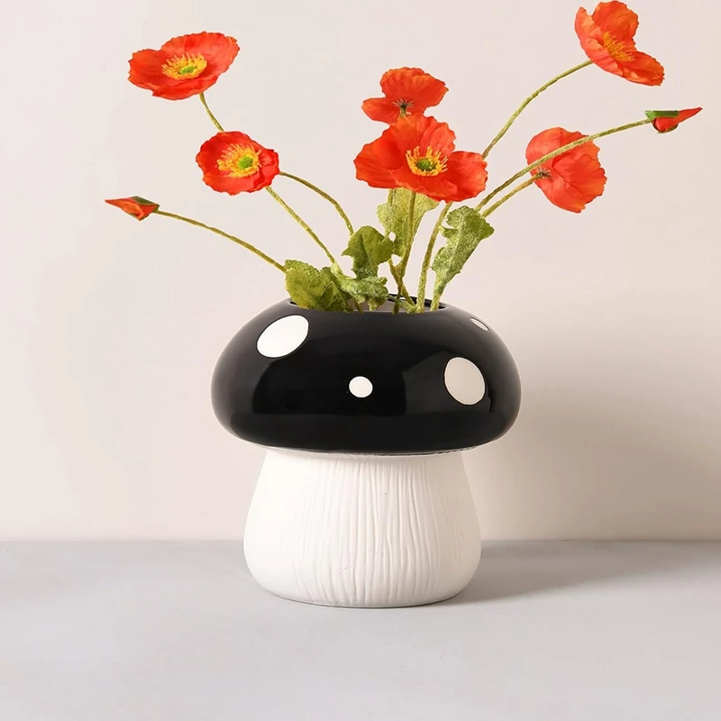 

Керамическая декоративная ваза в виде грибов, Цветочная ваза для домашнего декора, скандинавские вазы, Минималистичная ваза для растений для кофейного столика
