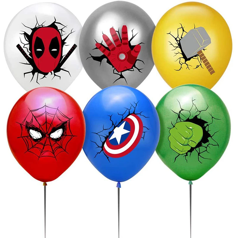 12Pcs Iconic Brand Theme Latex Balloons Boys Birthday Party Decor Kids Toy Photo Props Baby Shower Supplies 12 inch Balloon