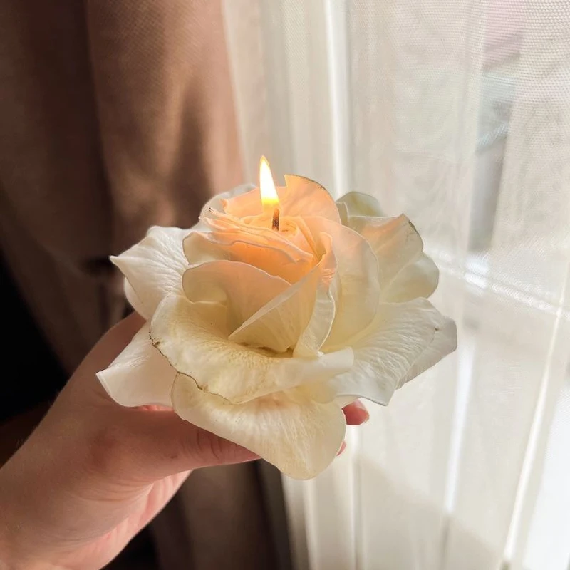 DIY Flowers Chinese Peony Silicone Mold Paeonia lactiflora Aroma Candle Plaster Ornaments Mould Handmade Soap Molds