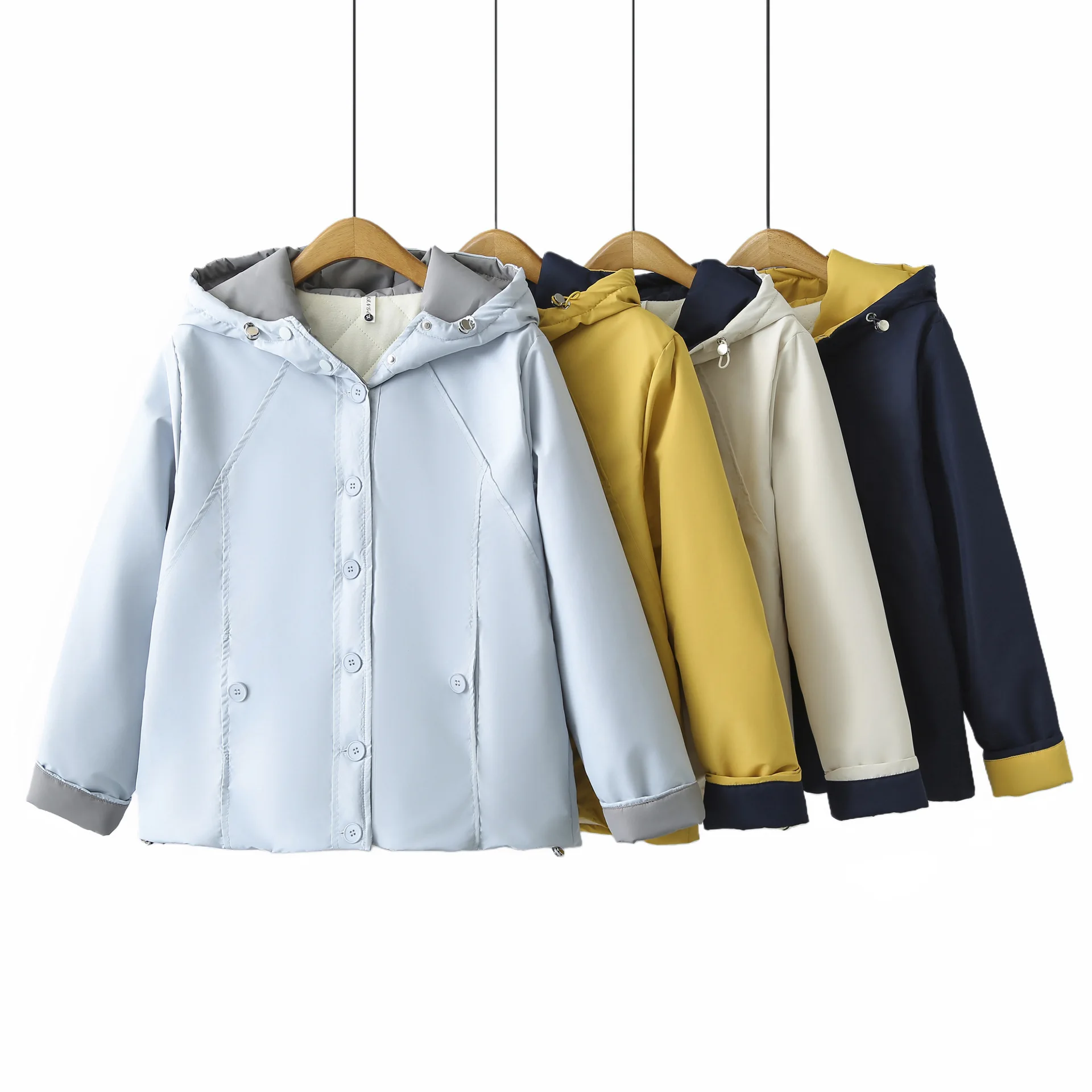 XXXXL Fashion Plus Size Women's Parkas Winter New Korean-style Padded Hooded Jacket Casual Warm Fleece Coat 2584