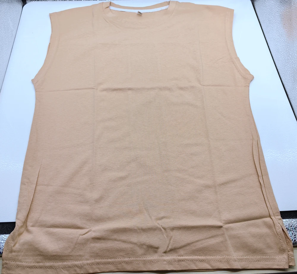 Ärmellose Hemden aus Baumwolle für Herren, lockere Weste, Fitnessstudio, Bodybuilding, Fitness, Tank-Top, Workout, atmungsaktiv, O-Ausschnitt, lässiges Oversize-Unterhemd – Detail 19