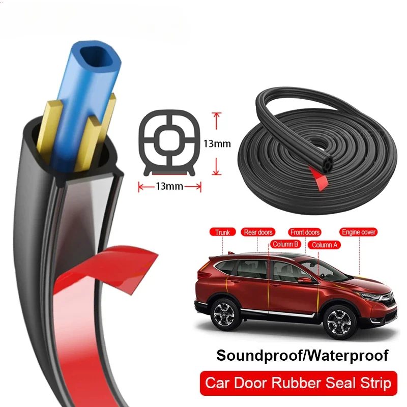 51625mCarDoorSealStripsStickerDoubleLayerWeatherstripRubber