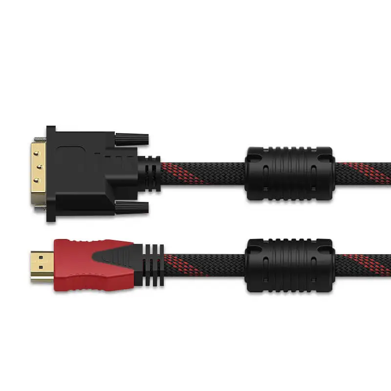 Hdmi-compatível com Dvi 24 Mais Cabo Trançado com Dvi 24 Mais 1080p hd Conexão de Vídeo Monitor de Computador tv Projetor Conversor - Imagem 2