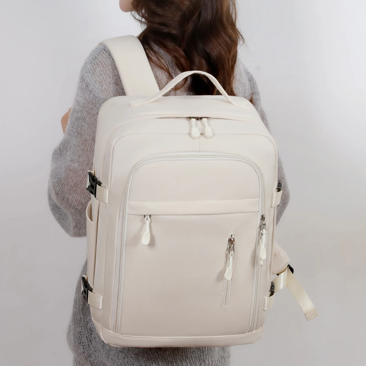 Travel Backpack for Men and Women, Short-Distance Travel Bag, Large-Capacity College Student Computer Bag, Business Trip Storage Luggage Bag