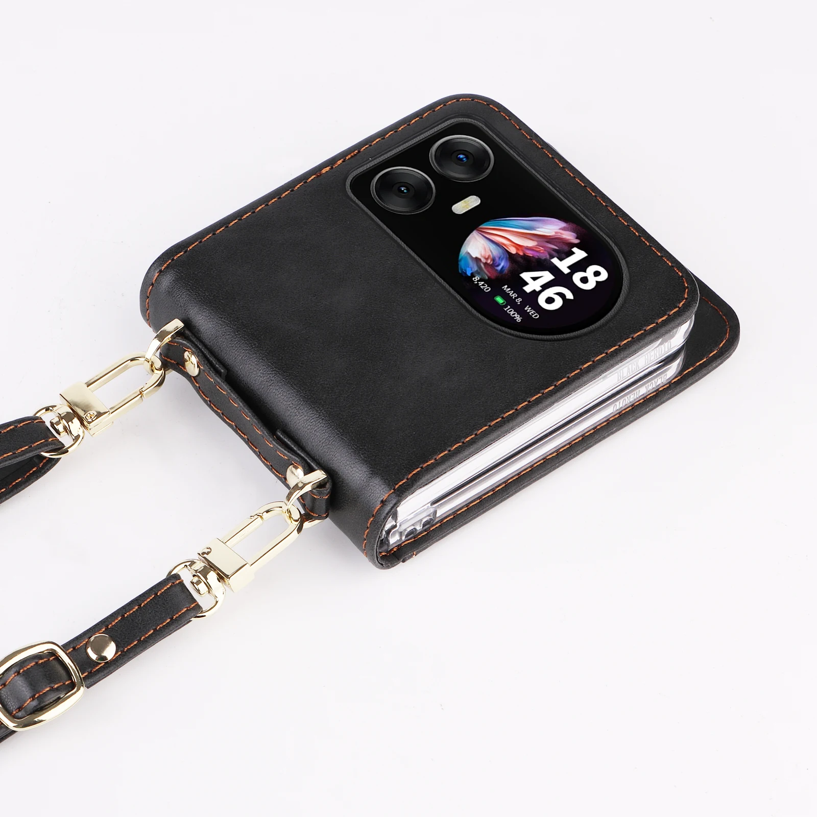 Luxury Leather Flip Wallet Phone Case with Stand Function and Card Holder