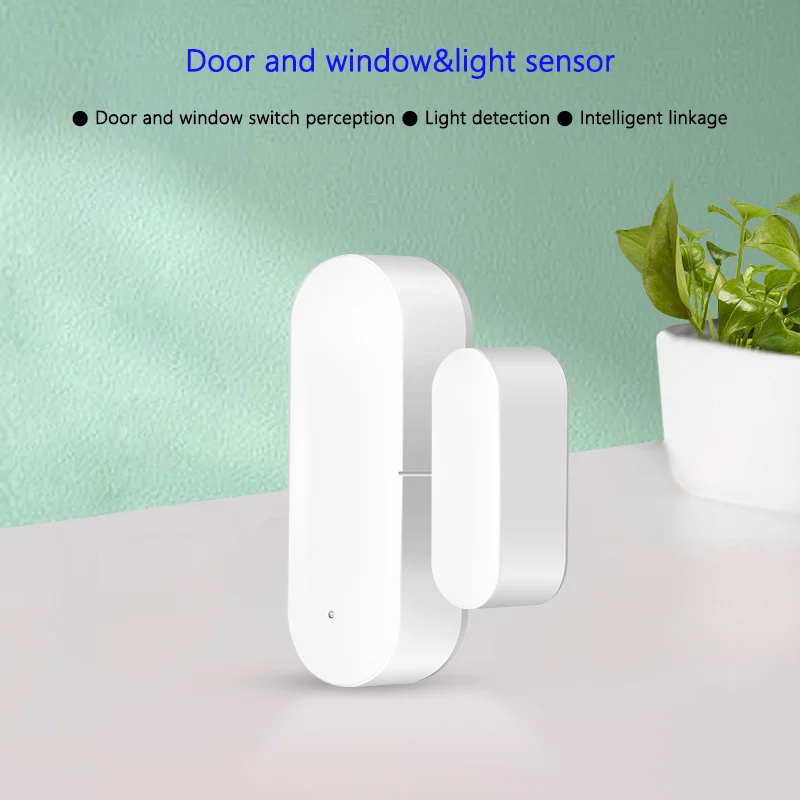 

Graffiti WiFi Smart Door and Window Detector Door Magnetic Light Composite Sensor Low Power Reminder APP Control Quick Alarm