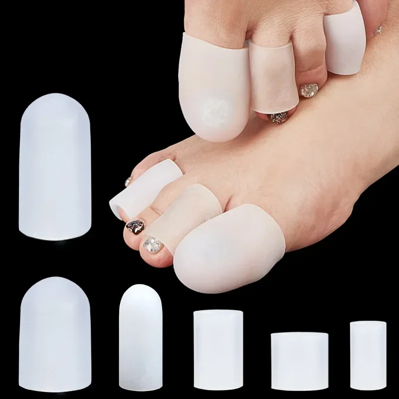 Silicone Toe Caps 2pcs Gel Toe Covers Provide Protectors Cushions Relief Pain from Blisters Corns Calluses