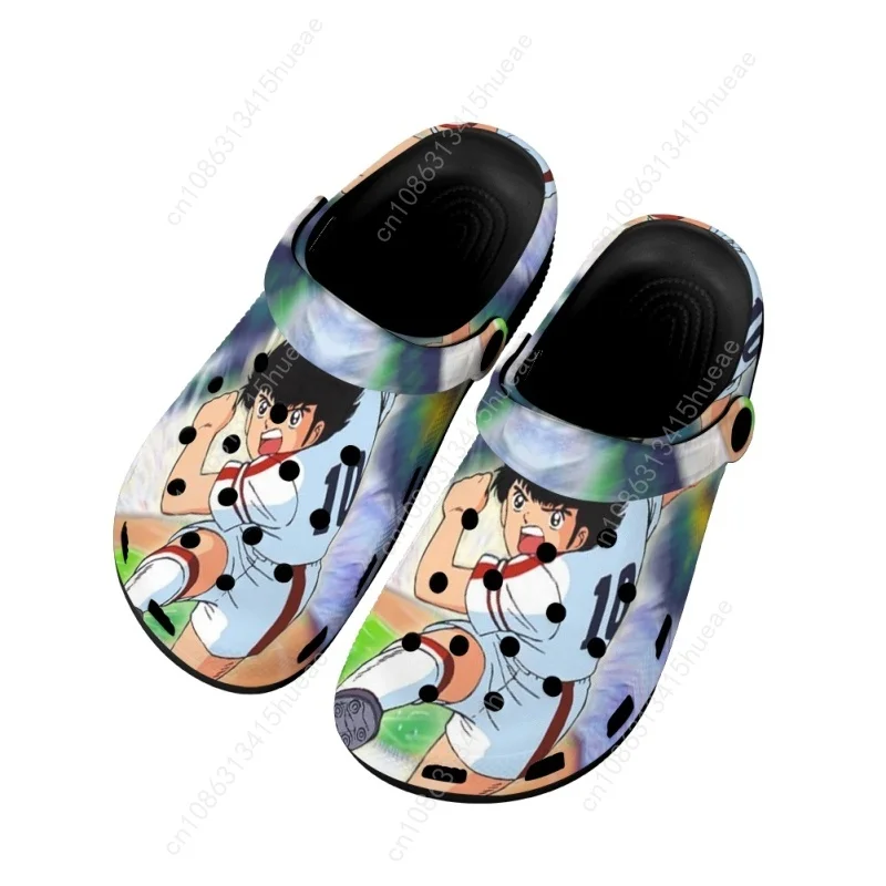 Captain Tsubasa Anime Cartoon Women Slippers Hole Shoes Summer Outdoor Soft Sole Sandals Female Breathable Home Couple Slides