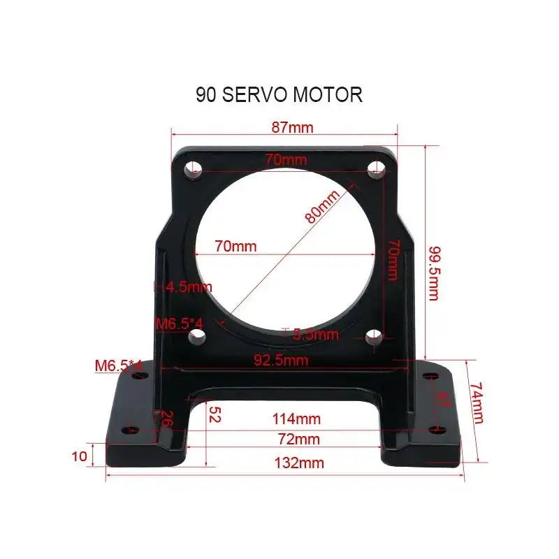 MHCNC Stepper Servo Motor Mount Bracket 42/57/60/80/86/90/110/130 Fixed Base For Nema17 Nema23 Nema34 Nema42 Nema52 image 10