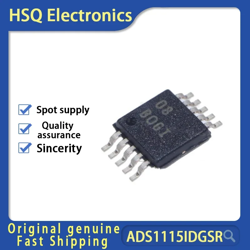 

2PCS New Original ADS1115IDGSR ADS1115 Packaged VSSOP10 Screen Printed BOGI 16 Bit A/D Converter Allocable Order
