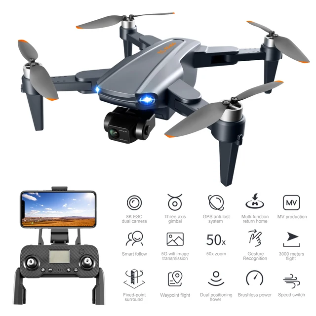 RG106 GPS Drone 8K HD Camera 3-Axis Gimbal Anti-Shake Aerial Photography Brushless Motor Aircraft Folding 4K Quadcopter Toys 6
